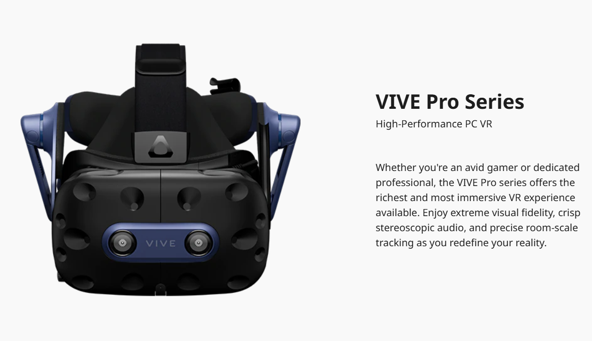 HTC VIVE Pro Series device